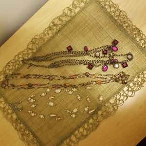 "Earthtones, Brass n Glass" Draping jewels (3 pcs)